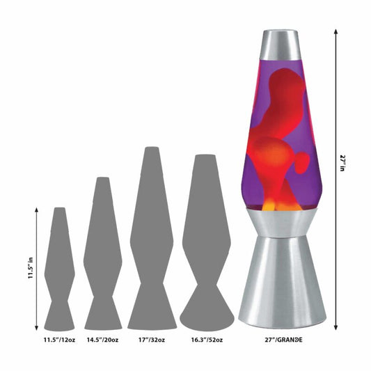 27″ LAVA Lamp Grande – Yellow/Purple/Silver - US 9293