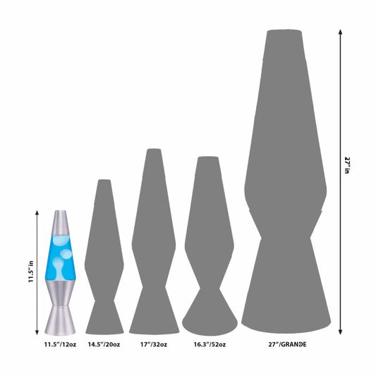 11.5″ LAVA Lamp – White/Blue/Silver - US 3964