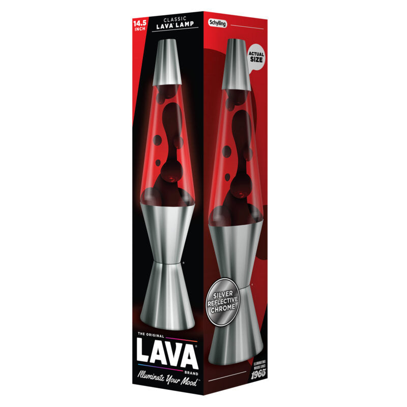 14.5″ Lava Lamp Chrome Plated Crimson - US 5578