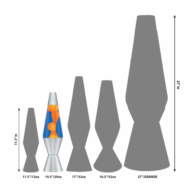 14.5” LAVA Lamp – Orange/Blue/Silver - US 9580