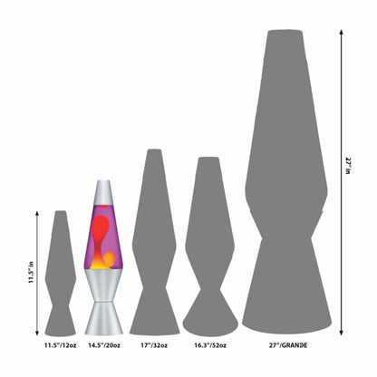 14.5” LAVA Lamp – Yellow/Purple/Silver - US 5212