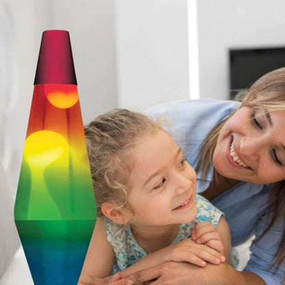 14.5” LAVA Lamp Rainbow – White/Clear/Tricolor - US 9836