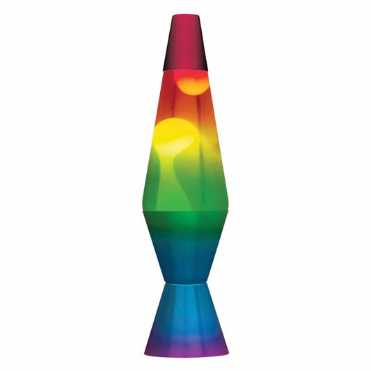 14.5” LAVA Lamp Rainbow – White/Clear/Tricolor - US 9836