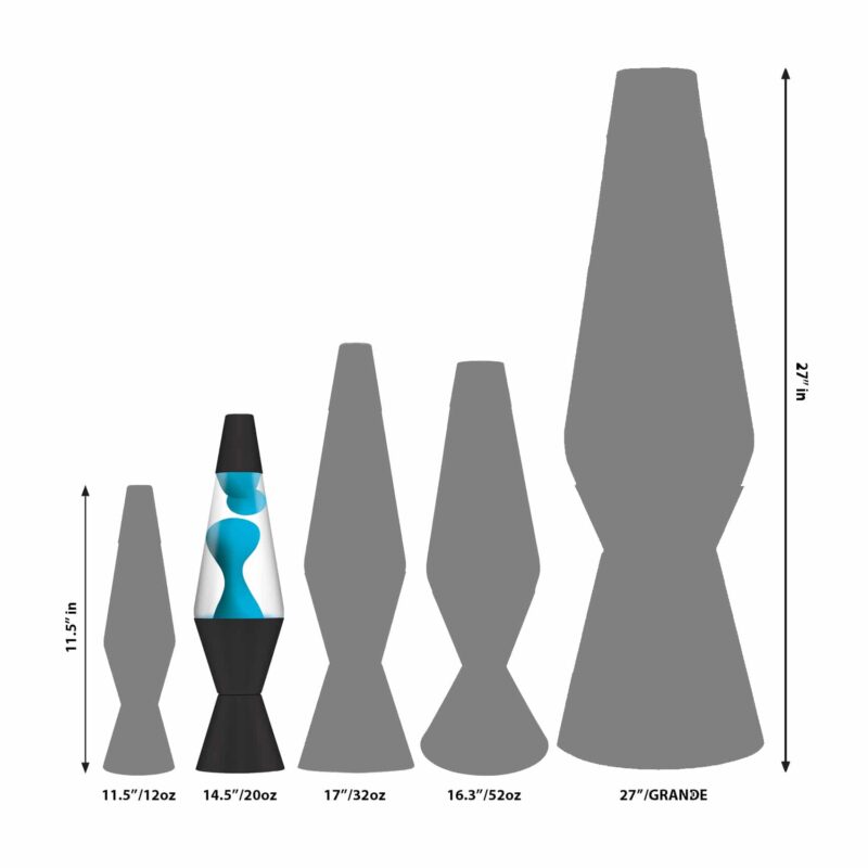 14.5″ LAVA Lamp Neon – Blue/Clear/Black - US 8545