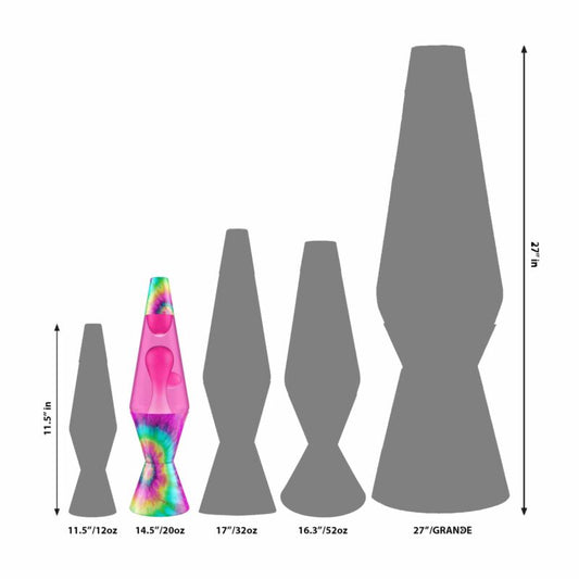 14.5″ LAVA Lamp – Tie Dye Pink Spiral - US 5195