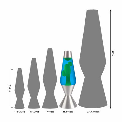 16.3″ LAVA Lamp – Yellow/Blue/Silver - US 3026