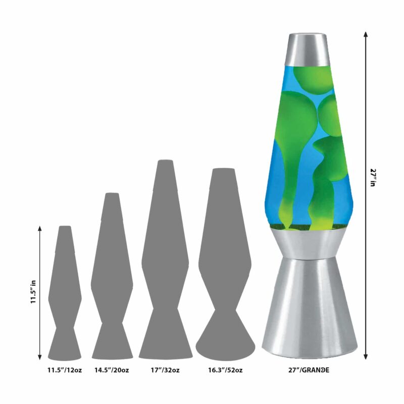 27″ LAVA Lamp Grande – Yellow/Blue/Silver - US 1703